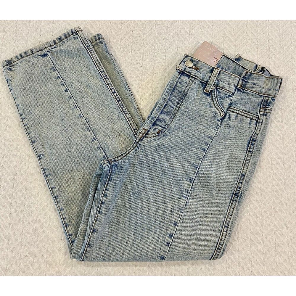 Revice Women's Sz 28 Gemini Different Views Light Wash High-Rise Cropped Jeans - Picture 5 of 14